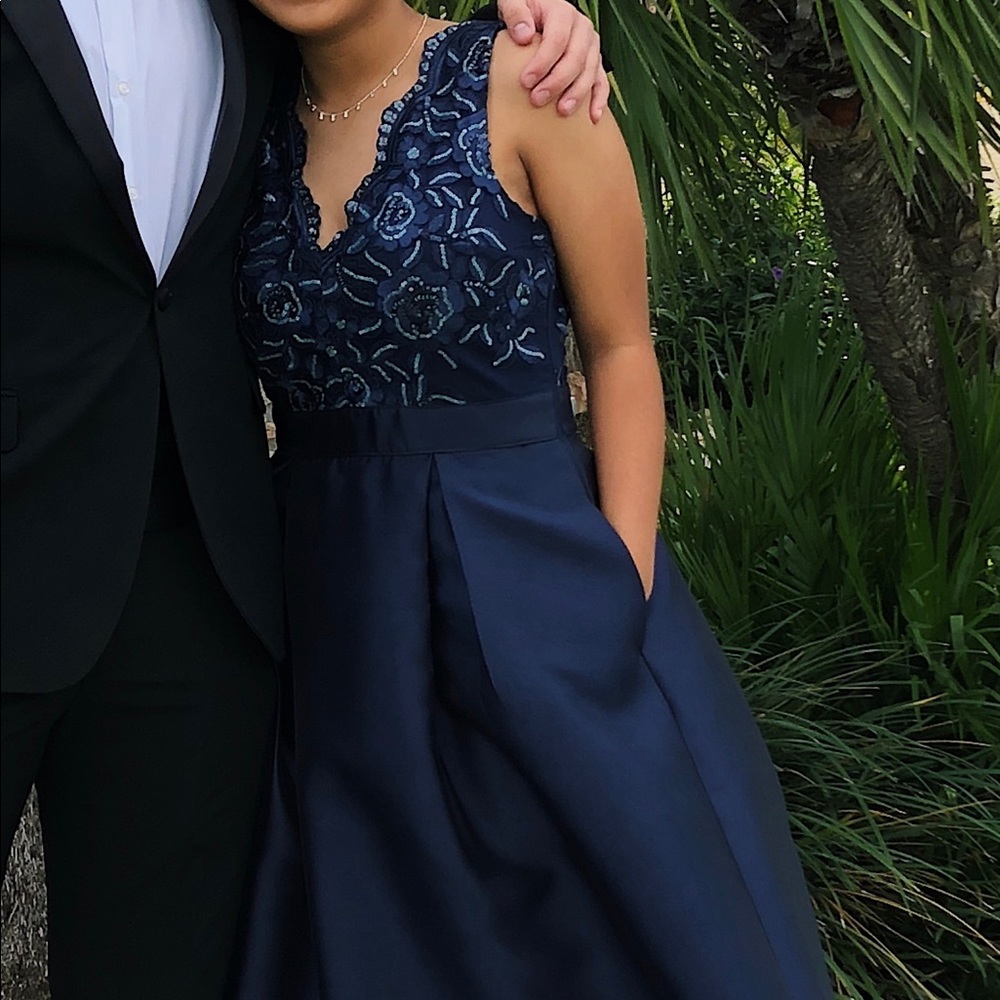 Trixxi Dark Blue Prom Dress / Size 9